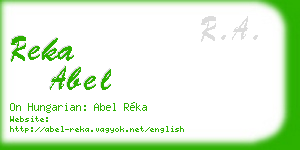 reka abel business card