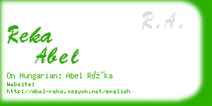 reka abel business card